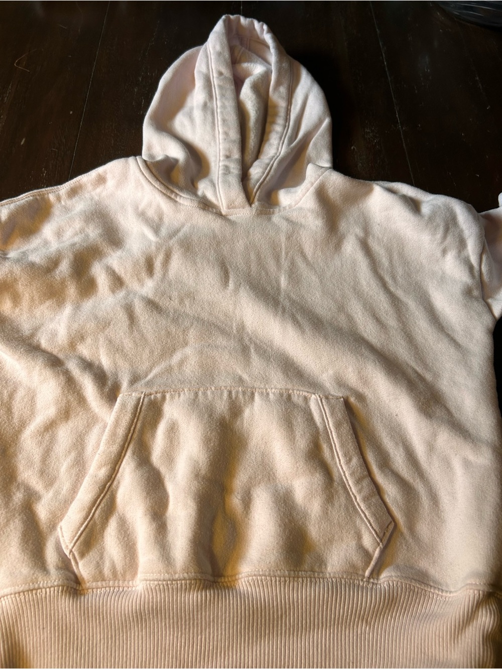 abercrombie kids Hooded Pullover Sweatshirt in Pale Pink